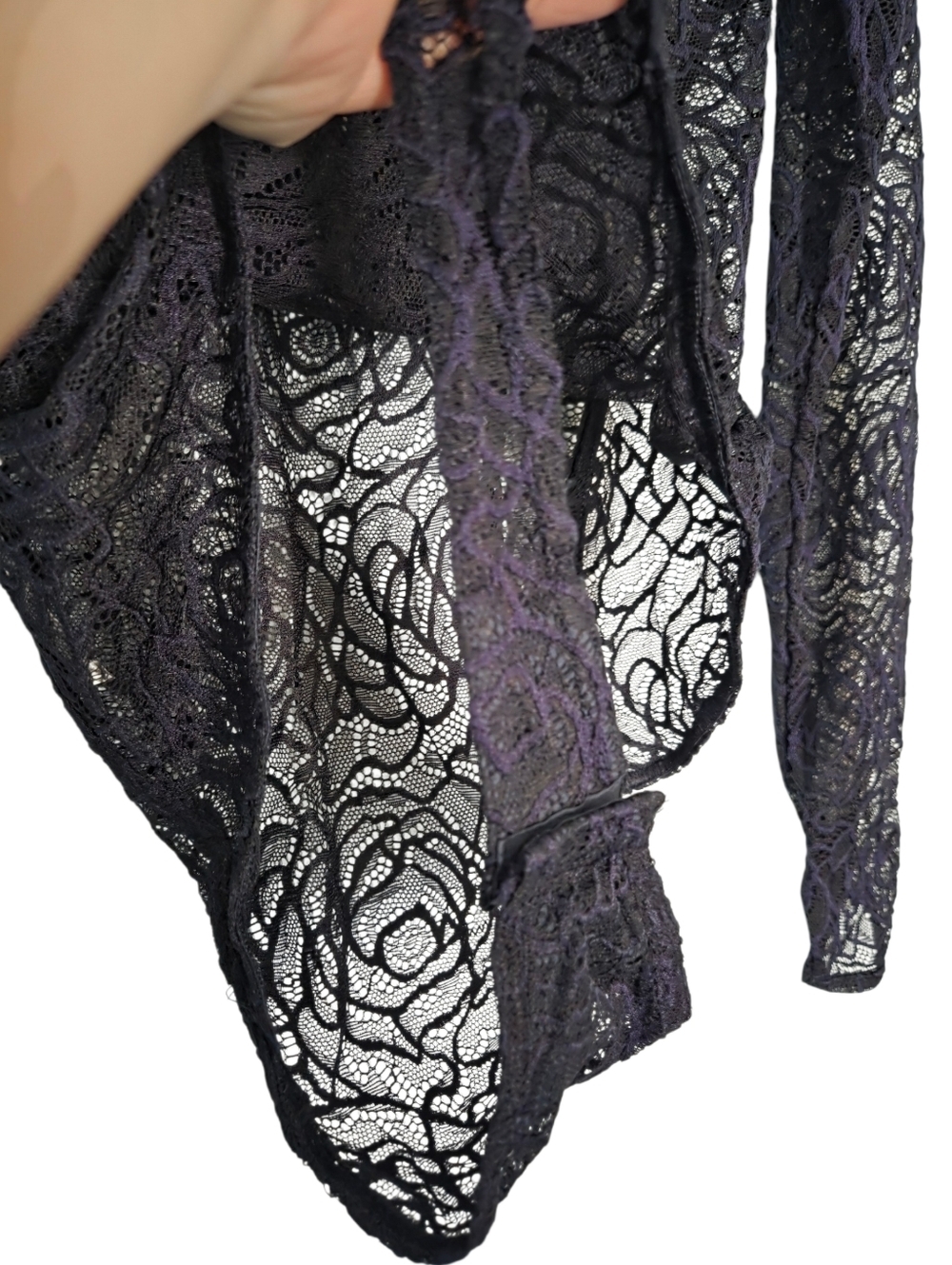 NWT Free People In My Head Navy Lace Scoop Neck Thong Bodysuit Size S - Picture 6 of 8